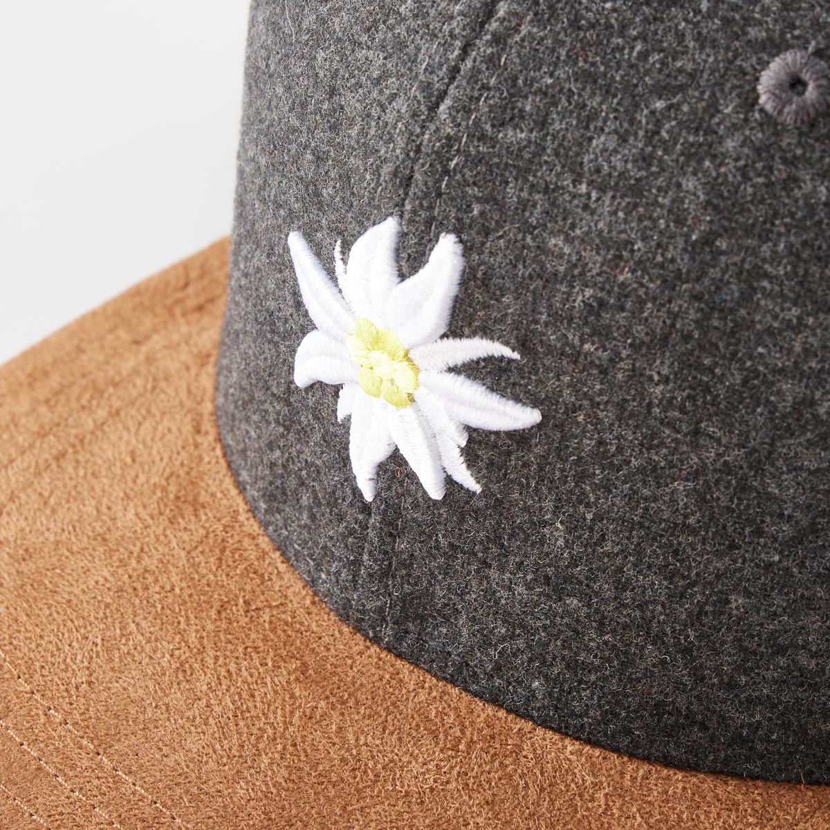 Bavarian Caps Snapback Cap "Edelweiß" dunkelgrau