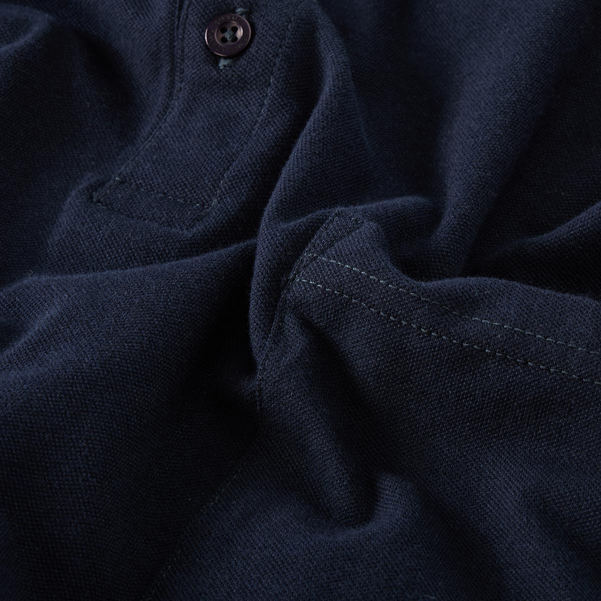 ADAMO Poloshirt mit elastischem Bund dunkelblau