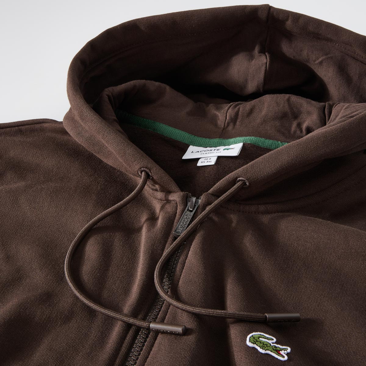 LACOSTE Kapuzenjacke mit Biobaumwolle braun
