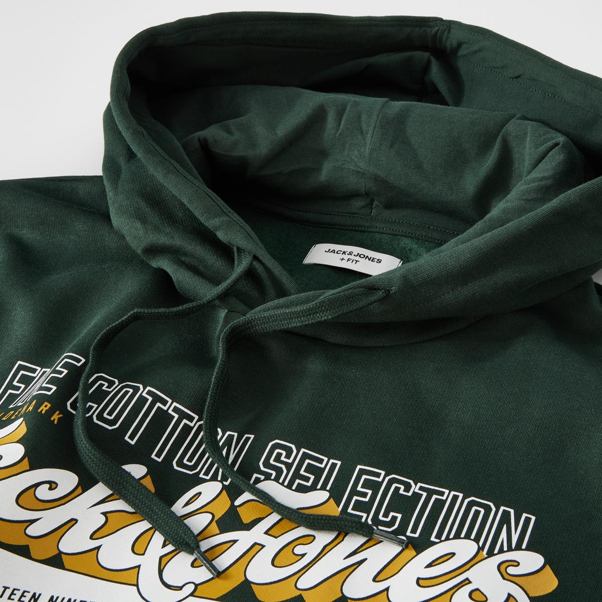 Jack&Jones Hoodie mit Label-Print dunkelgrün