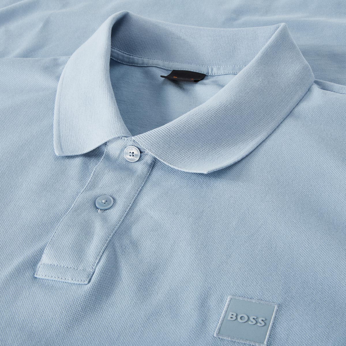 BOSS Poloshirt mit Biobaumwolle hellblau