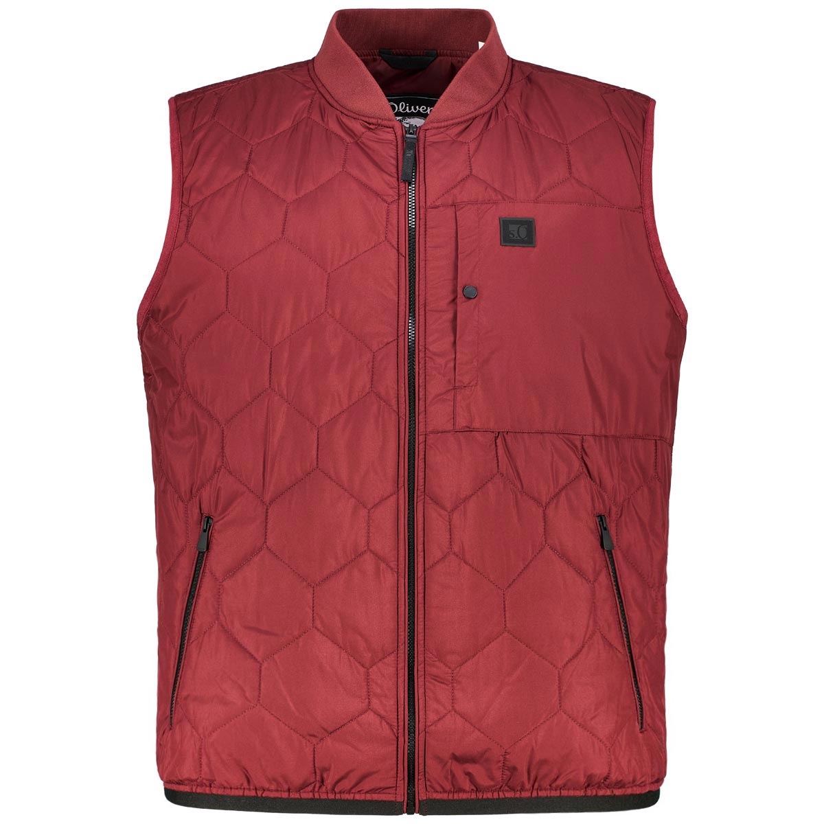 Steppweste mit Blousonkragen
