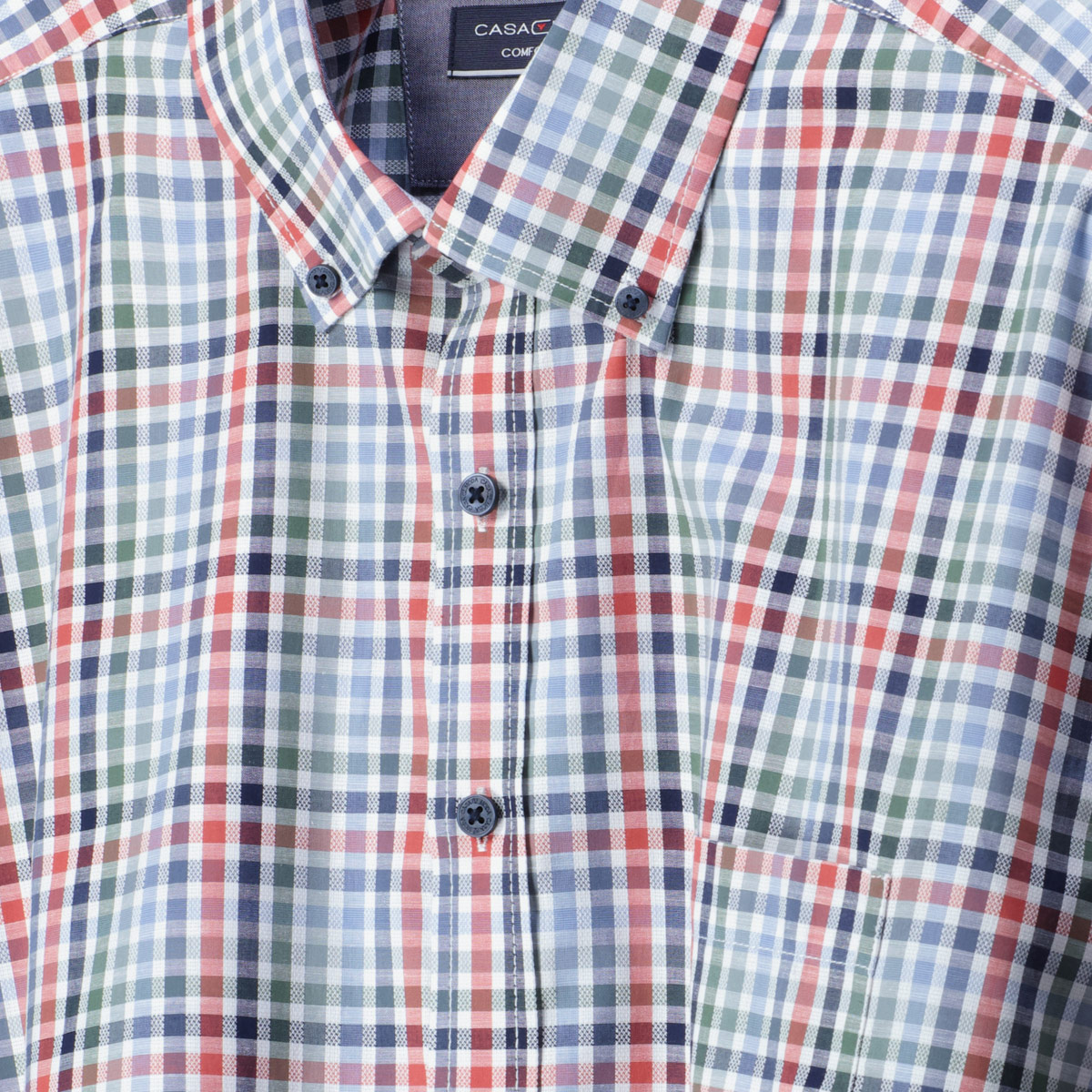 CASA MODA Kariertes Freizeithemd aus Baumwolle rot