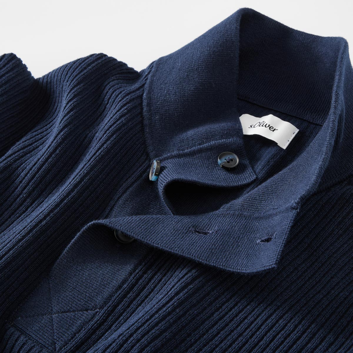 s.Oliver Strickpullover aus Baumwolle blau