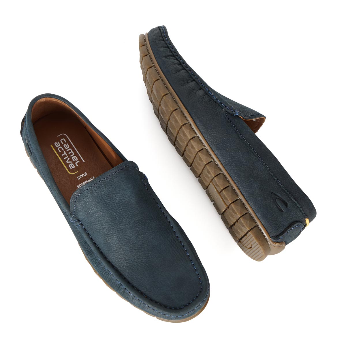 camel active Slipper "Boardwalk" aus Leder  dunkelblau