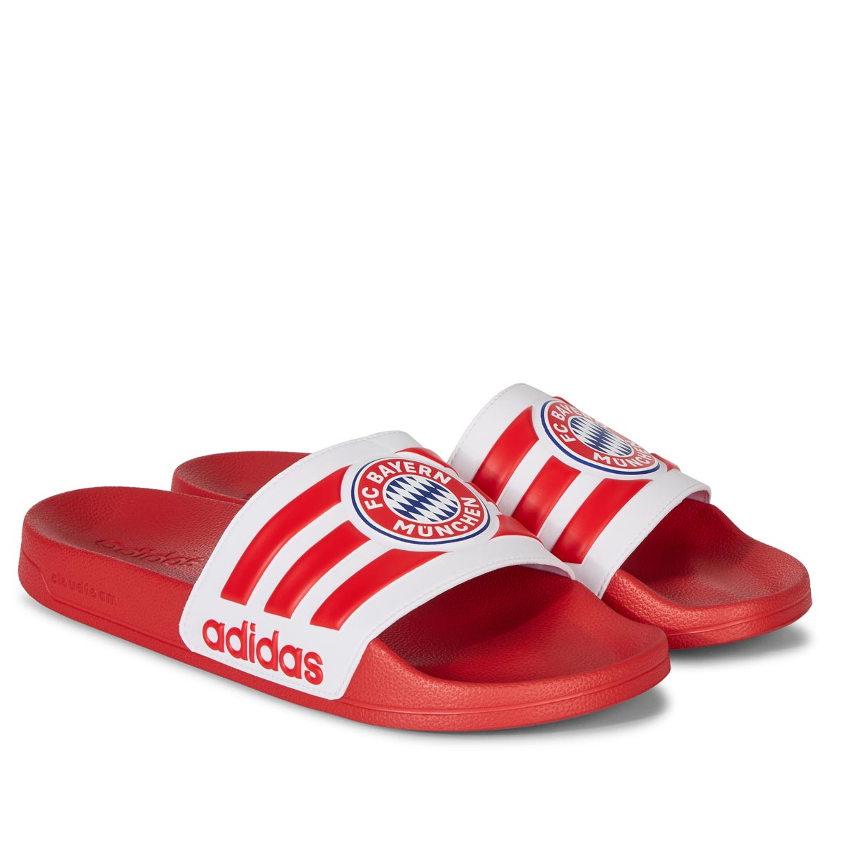 adidas Adilette "FC Bayern München" rot/weiß