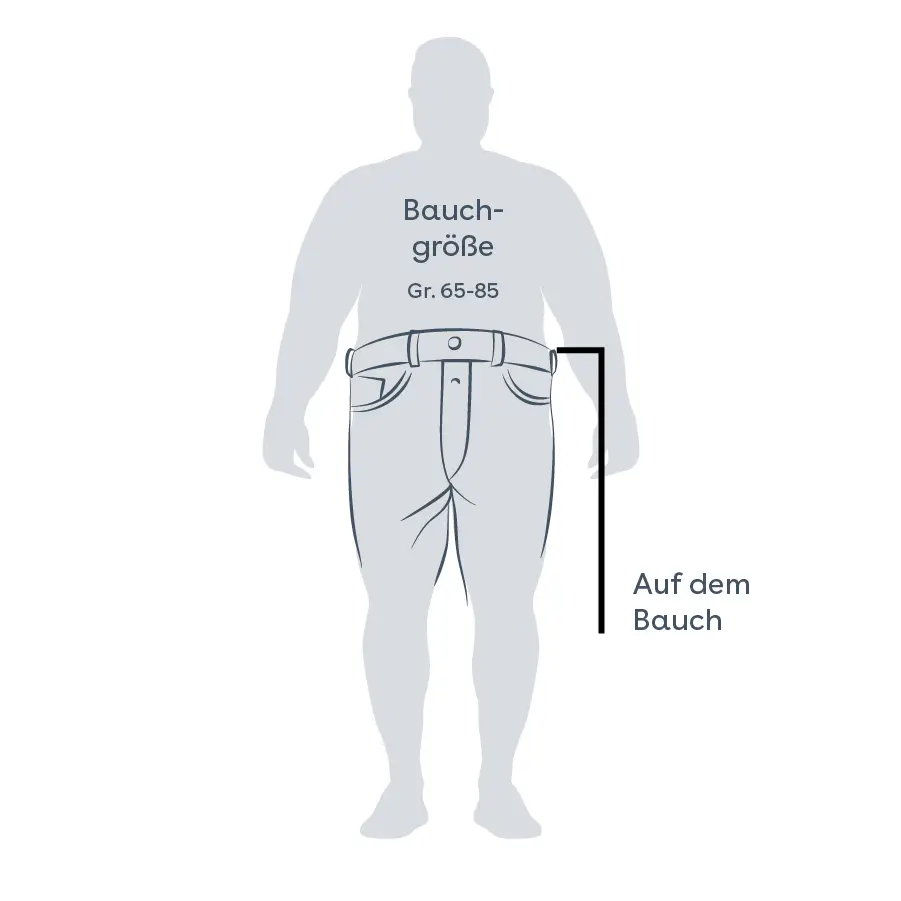 Bauchgrößen für Hosen