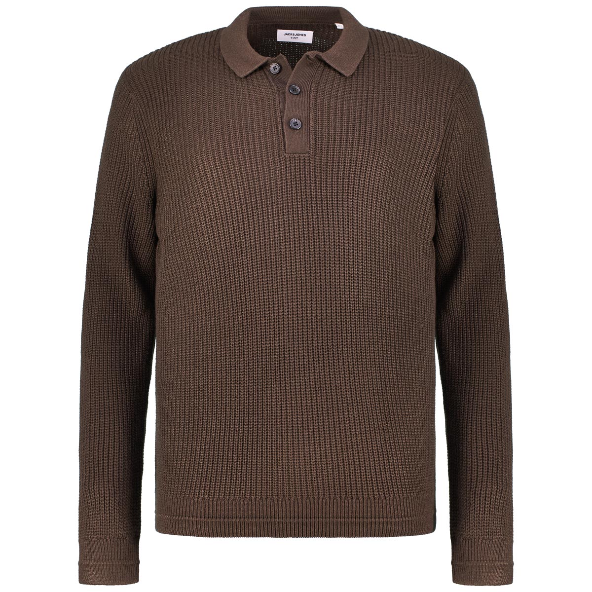 Jack&Jones Strickpullover mit Polokragen Farbe braun Größe: 4XL günstig online kaufen