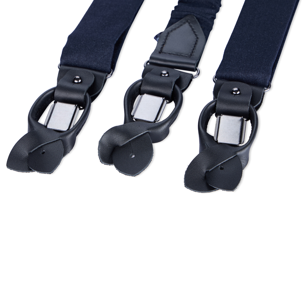 Prince BOWTIE Hosenträger, Fliege und Einstecktuch im Set blau