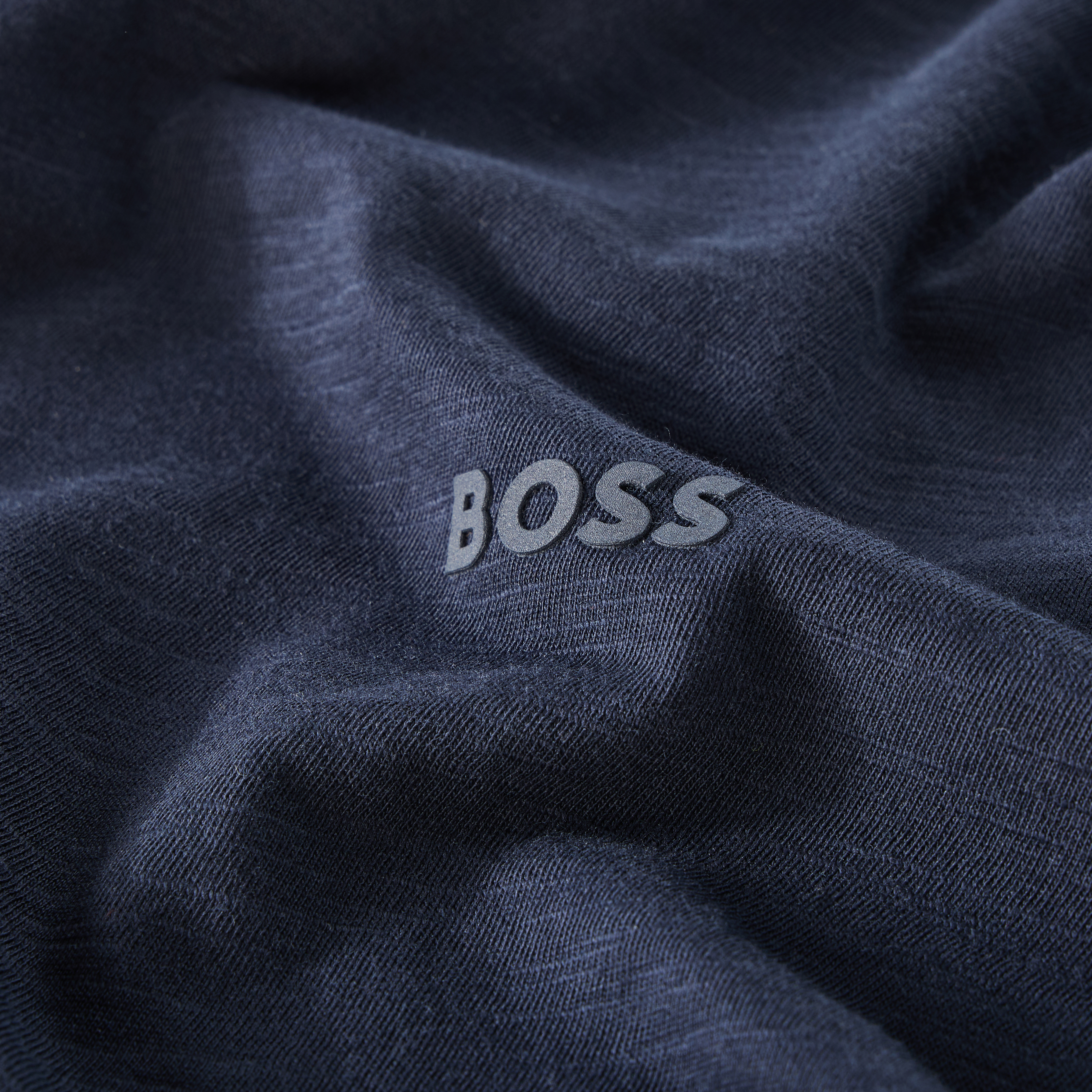 BOSS Basic T-Shirt aus Biobaumwolle dunkelblau