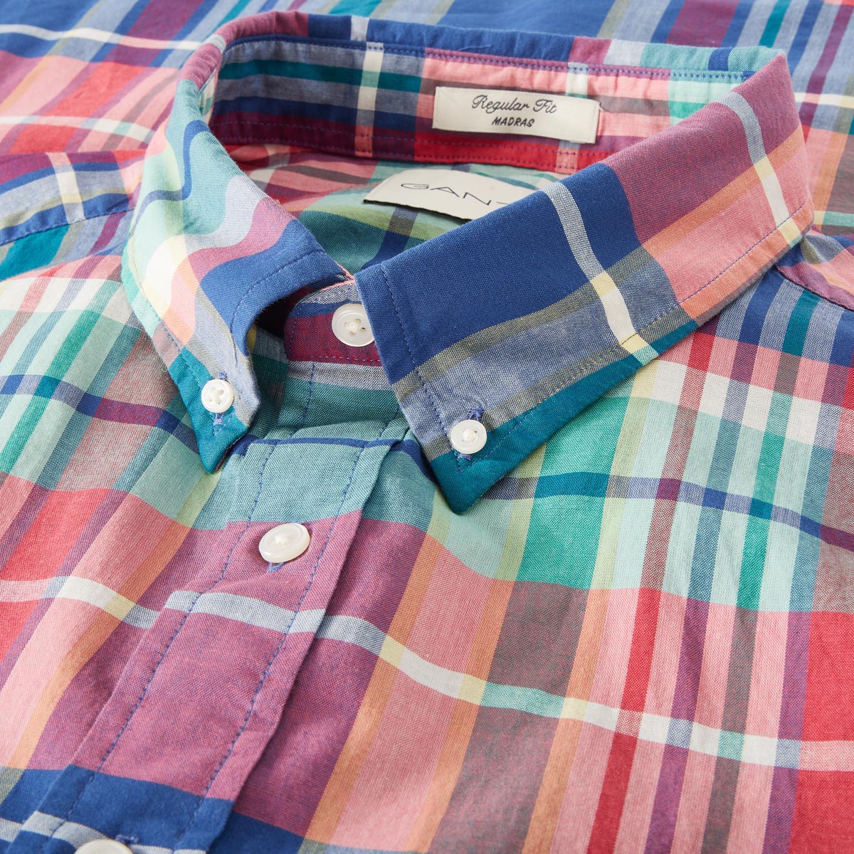 Gant Kariertes Freizeithemd aus Baumwolle rot