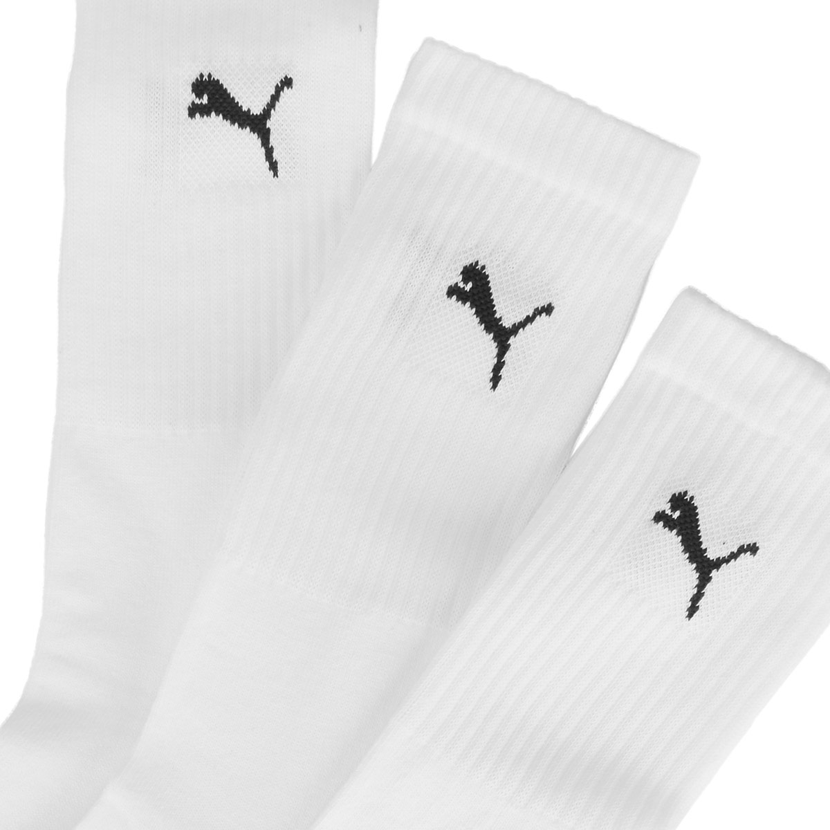 Puma 3er-Pack Sport- und Freizeitsocken mit extra flacher Naht weiß