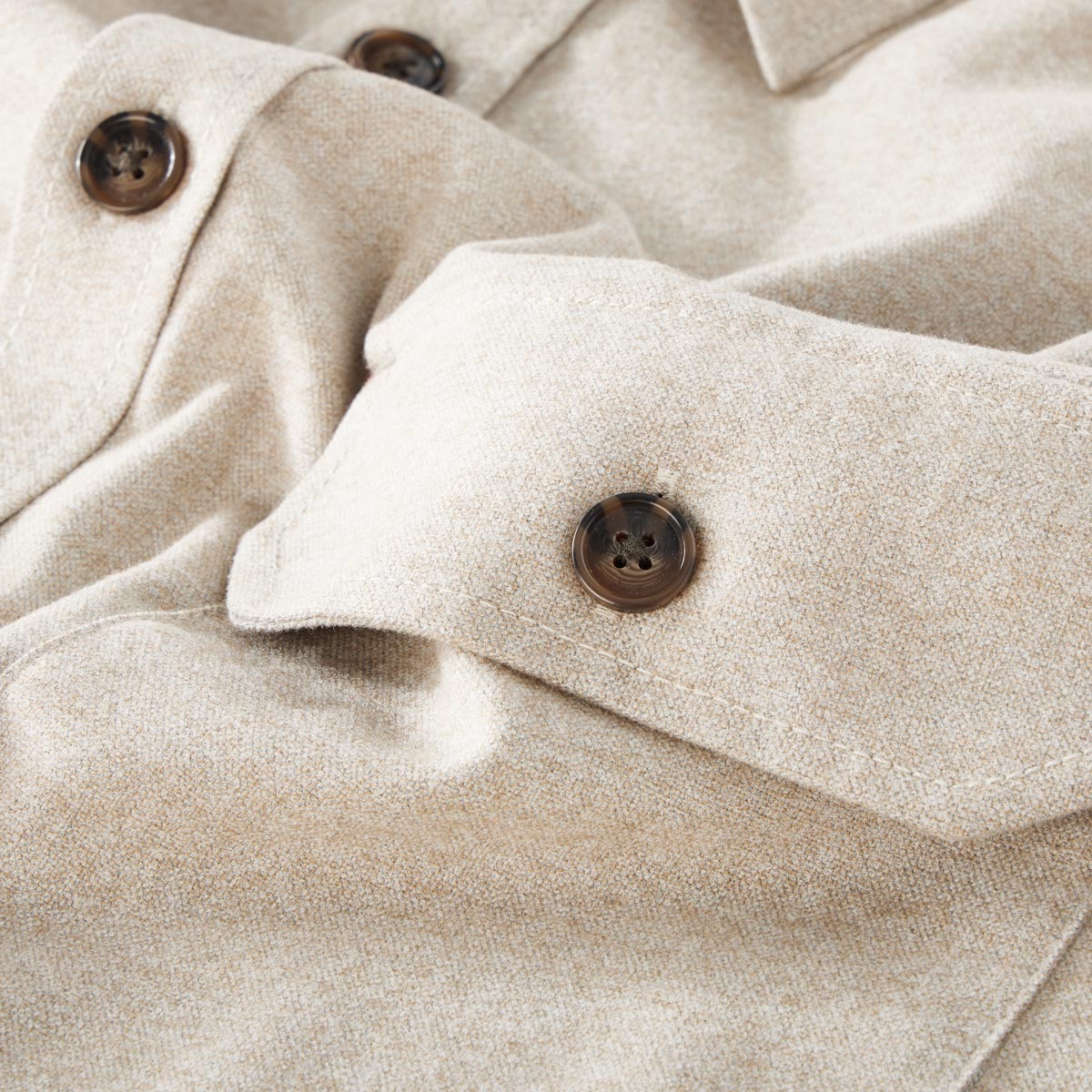 CASA MODA Overshirt aus Baumwolle beige