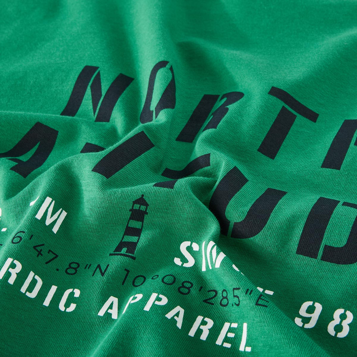 North T-Shirt mit Label-Print grün