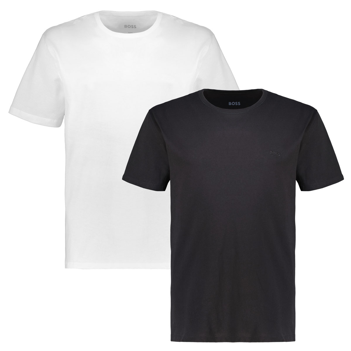 BOSS Doppelpack T-Shirts mit Label-Stickerei schwarz/weiß BOSS Doppelpack T-Shirts mit Label-Stickerei schwarz/weiß