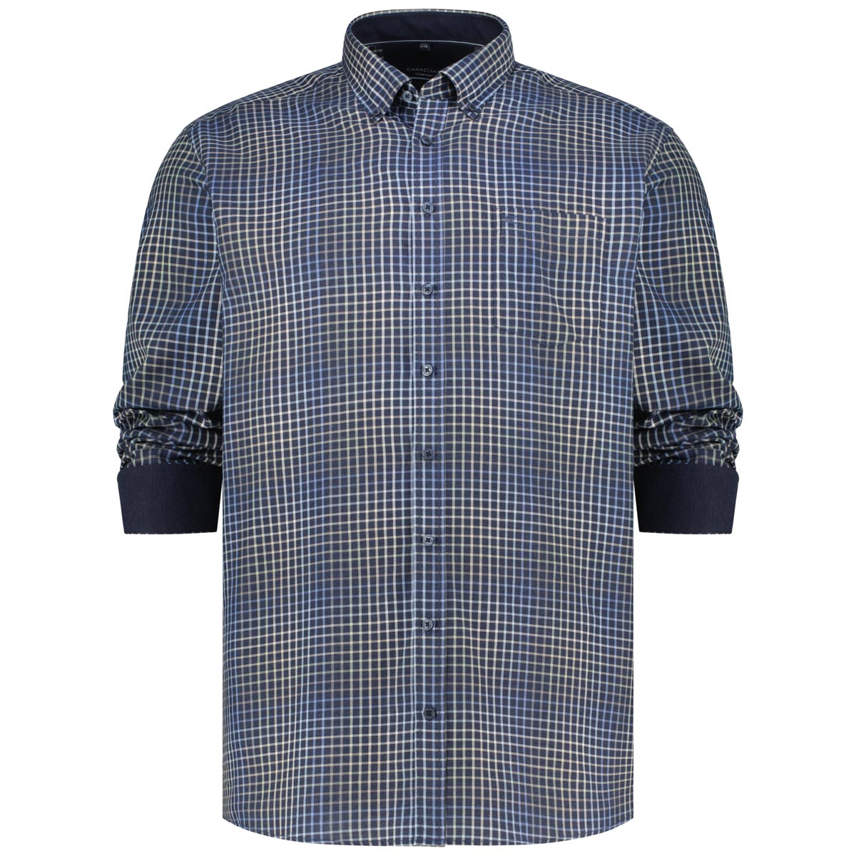 CASA MODA Kariertes Freizeithemd blau