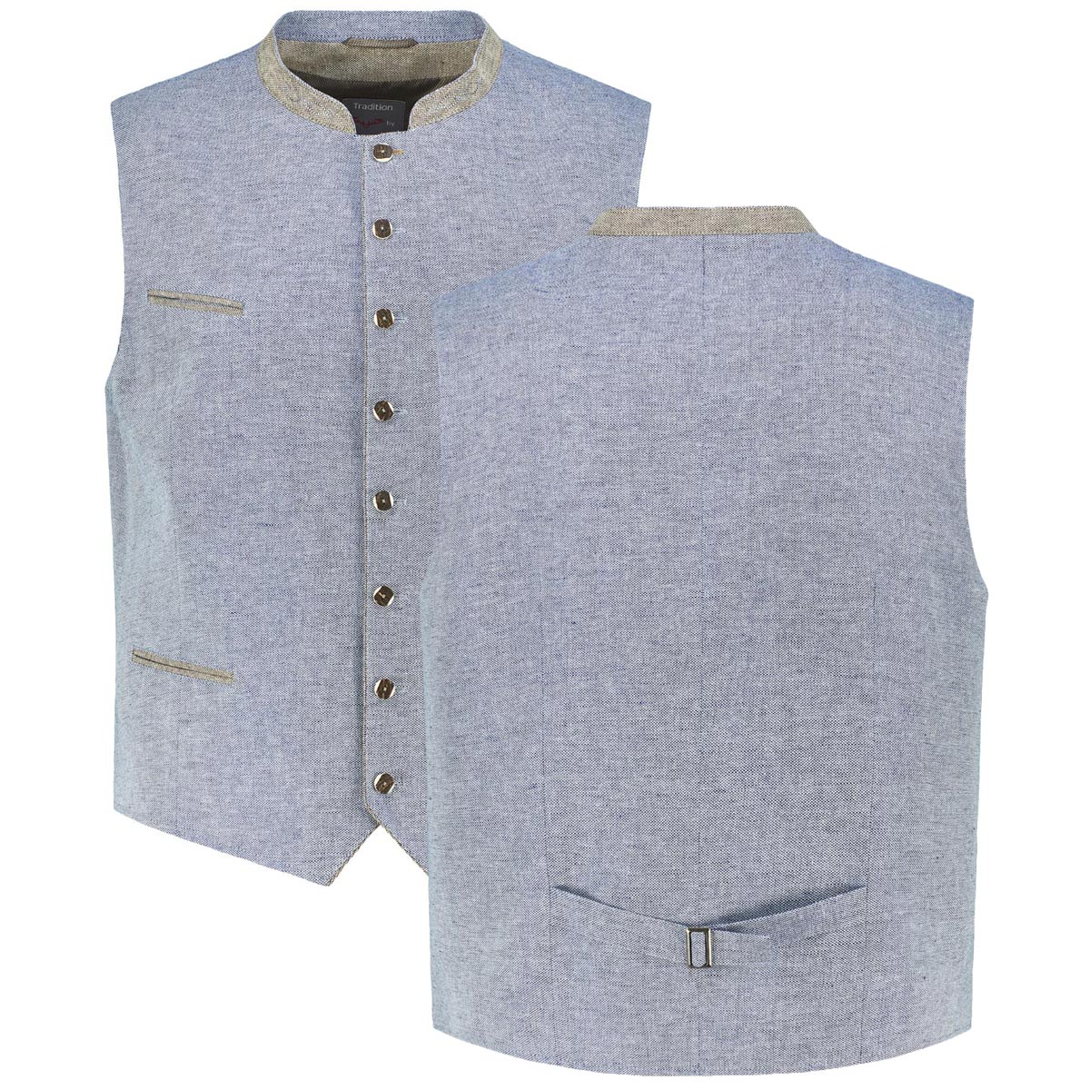 Weis Trachtenweste mit Leinen Farbe blau Größe: 64 günstig online kaufen