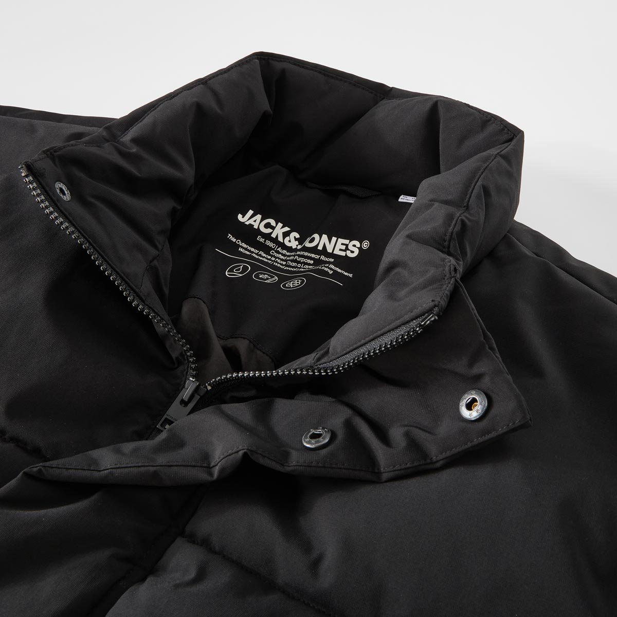 Jack&Jones Steppjacke, wind- und wasserabweisen schwarz