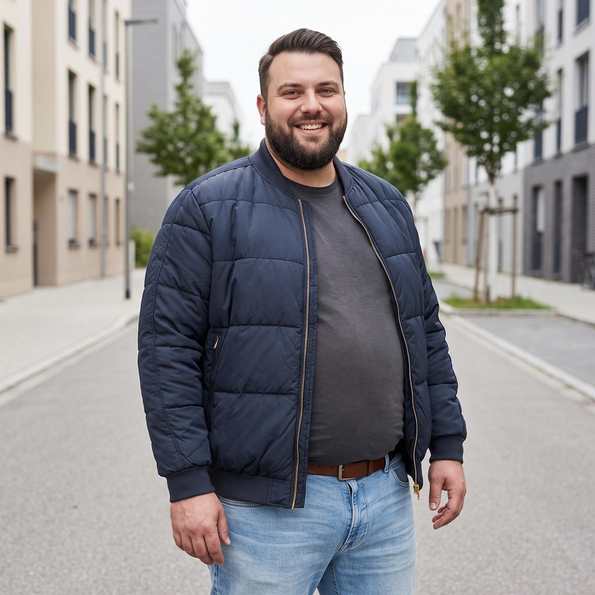 North Blouson mit Steppfutter dunkelblau