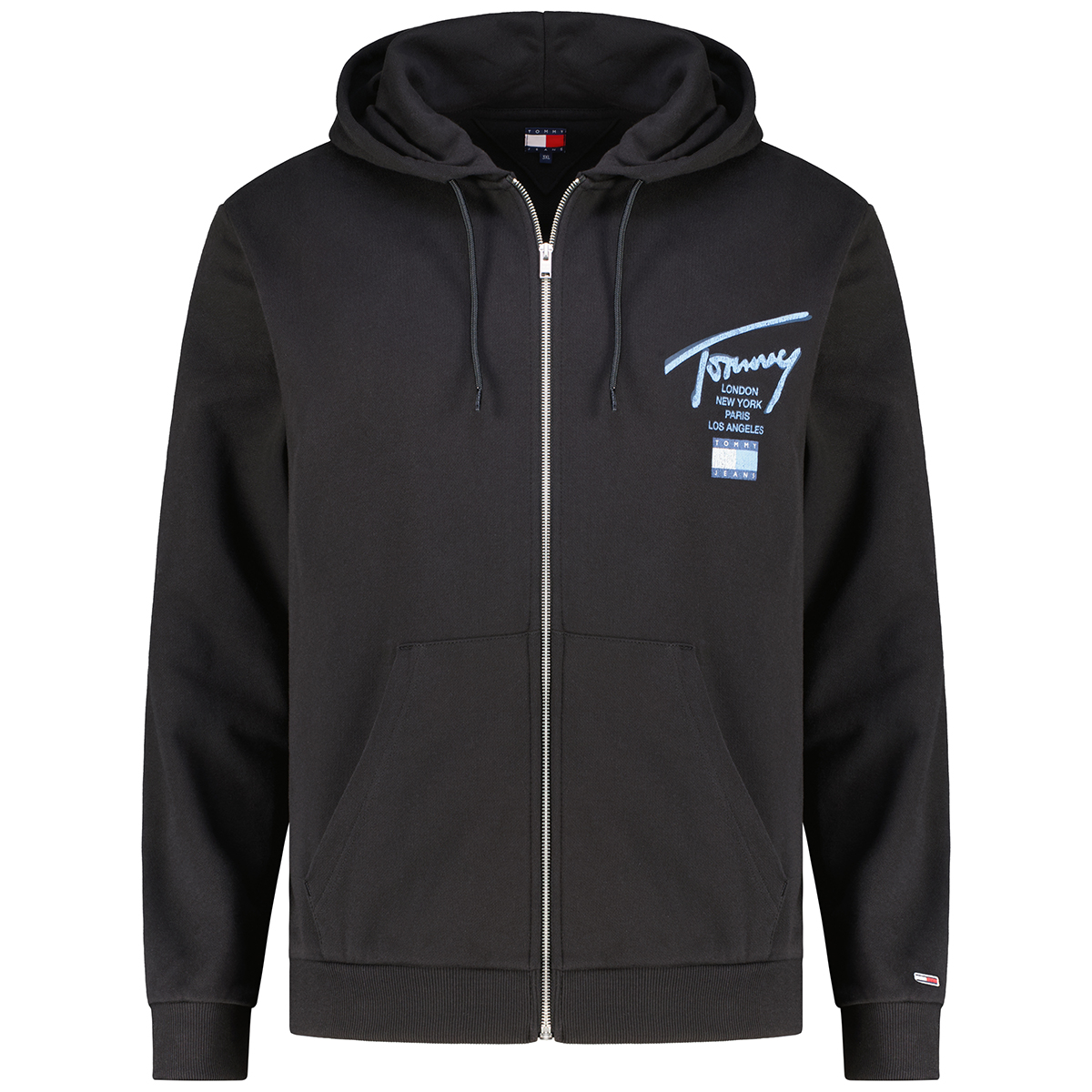 Tommy Jeans Sweatjacke mit Print auf Vorder- und Rückseite schwarz Tommy Jeans Sweatjacke mit Print auf Vorder- und Rückseite schwarz