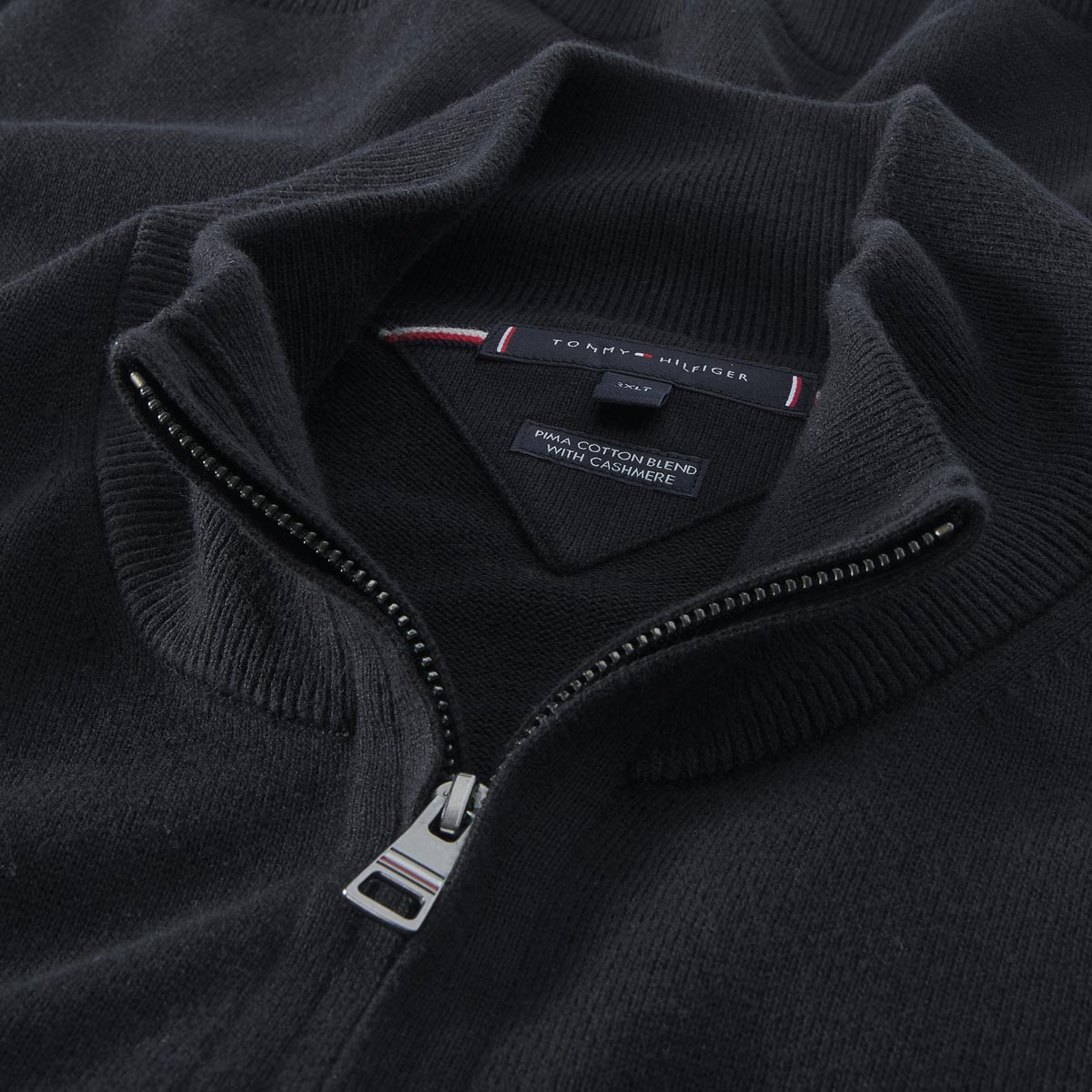 Tommy Hilfiger Feinstrickjacke mit Kaschmir schwarz
