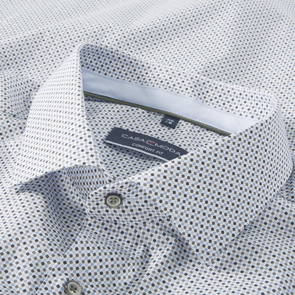 CASA MODA Businesshemd mit Allover-Muster, pflegeleicht grün