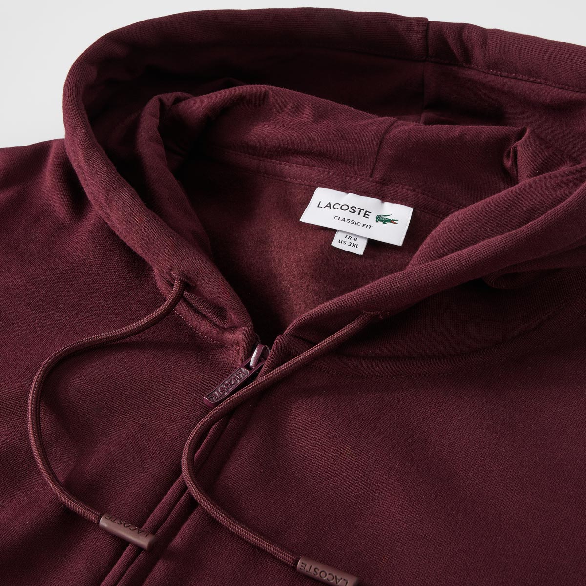 LACOSTE Sweatjacke aus Baumwolle dunkelrot