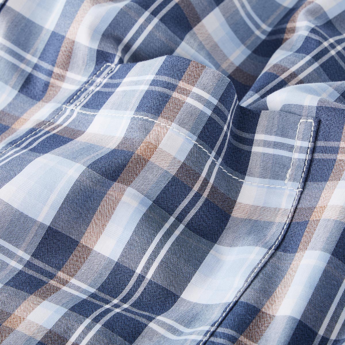 CASA MODA Freizeithemd mit Karomuster blau