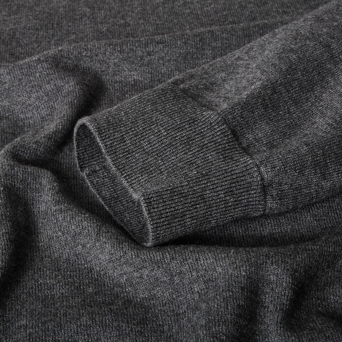 Gant Strickpullover mit Wolle dunkelgrau