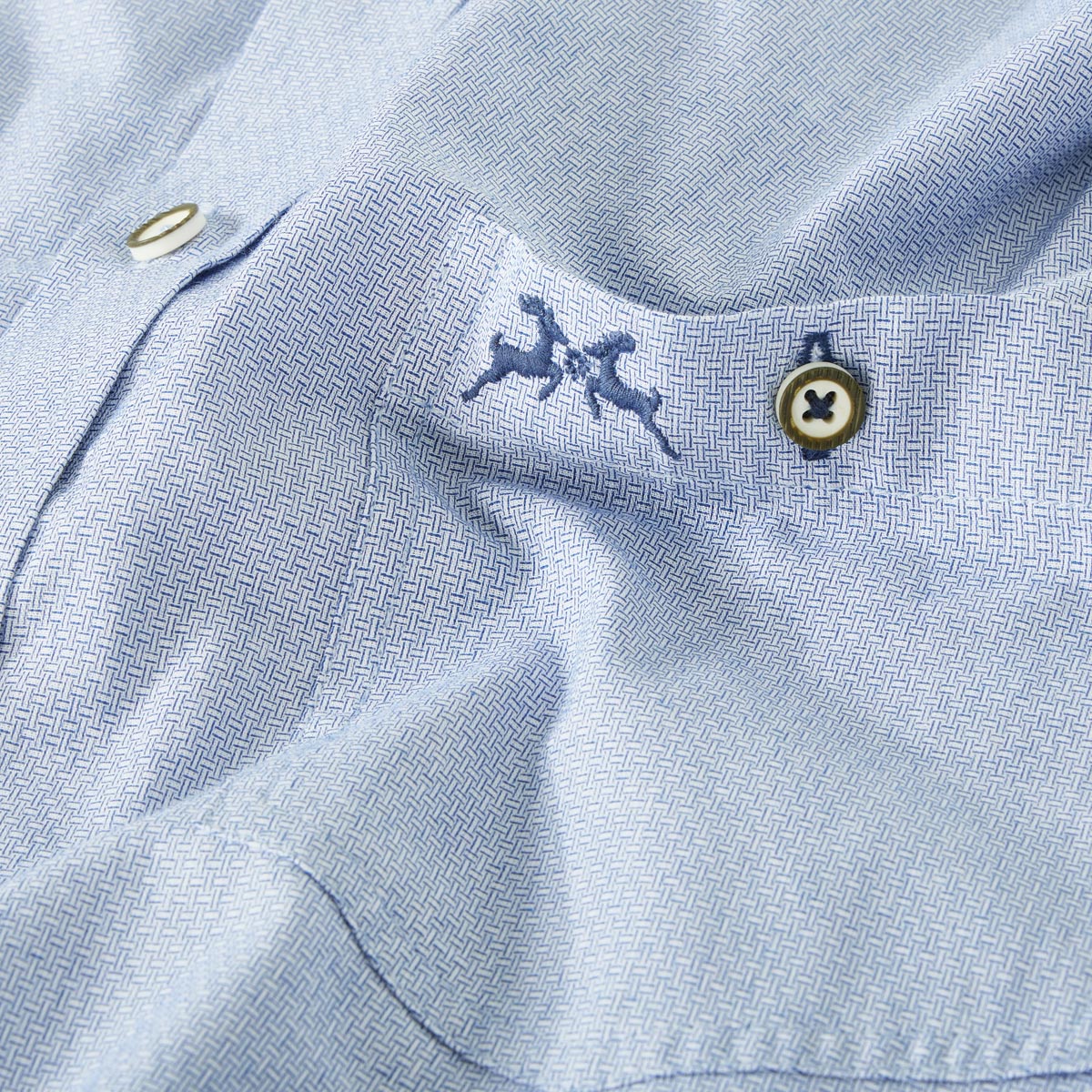 Maddox Trachtenhemd mit Allover-Muster hellblau