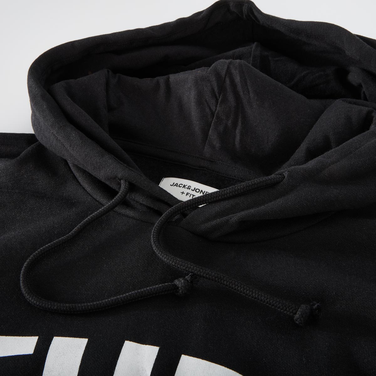 Jack&Jones Hoodie mit Label-Print schwarz
