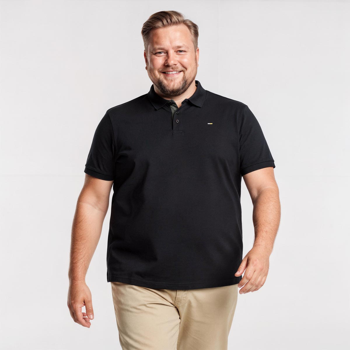 Pfundskerl Premium Poloshirt mit Stretch schwarz