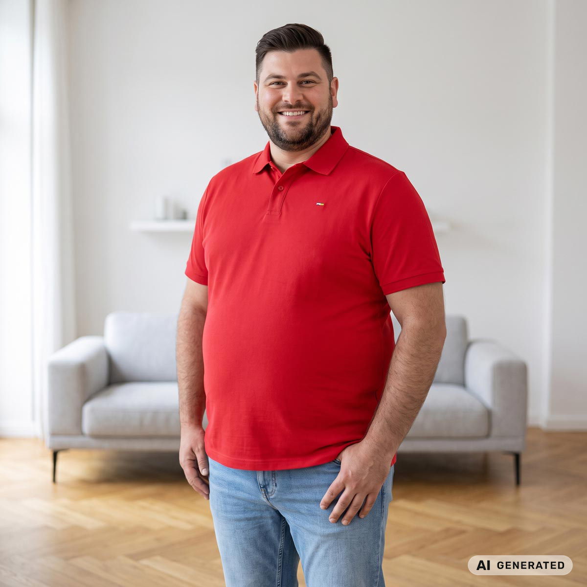 Pfundskerl Poloshirt aus Baumwolle rot