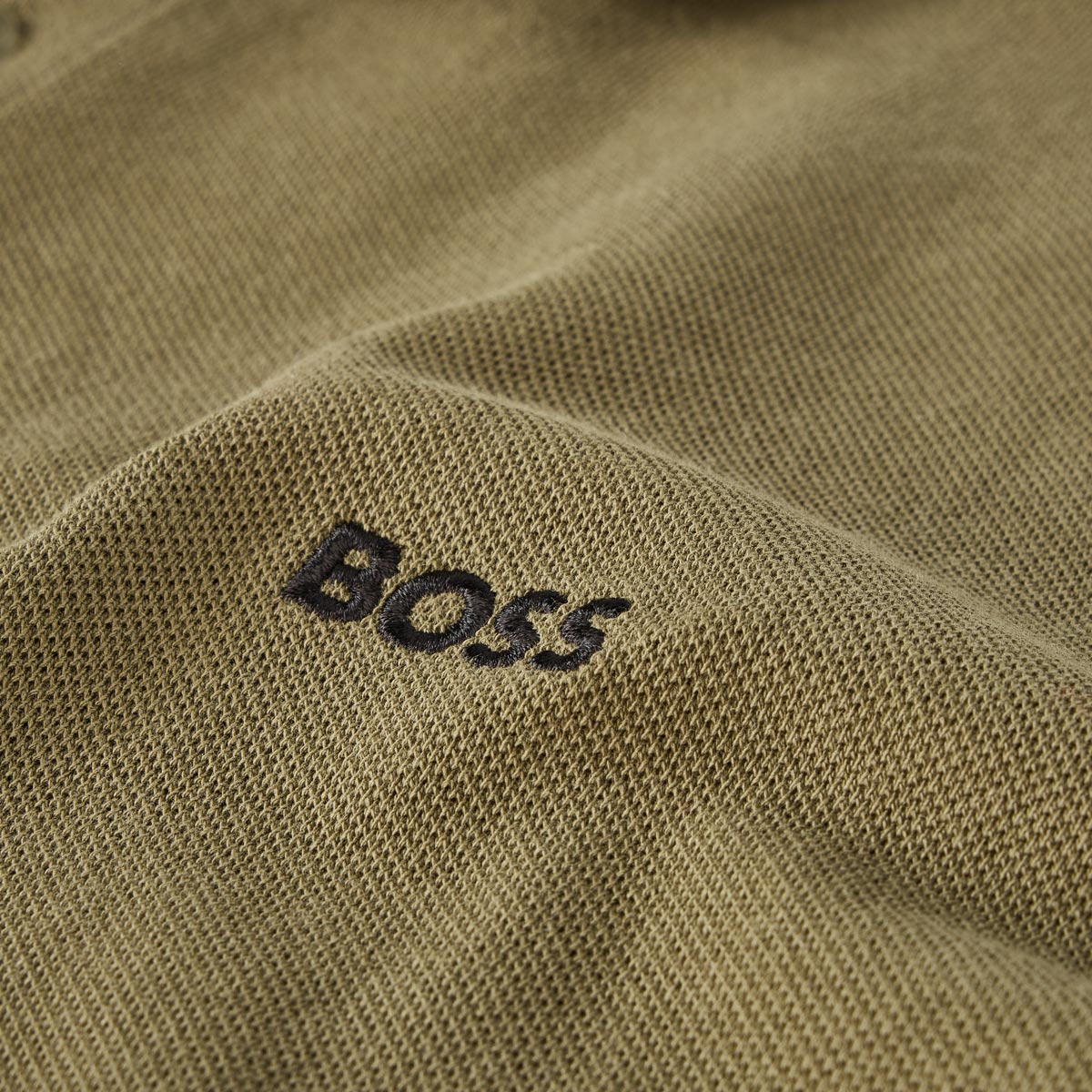 BOSS Poloshirt mit Kontrastdetails grün