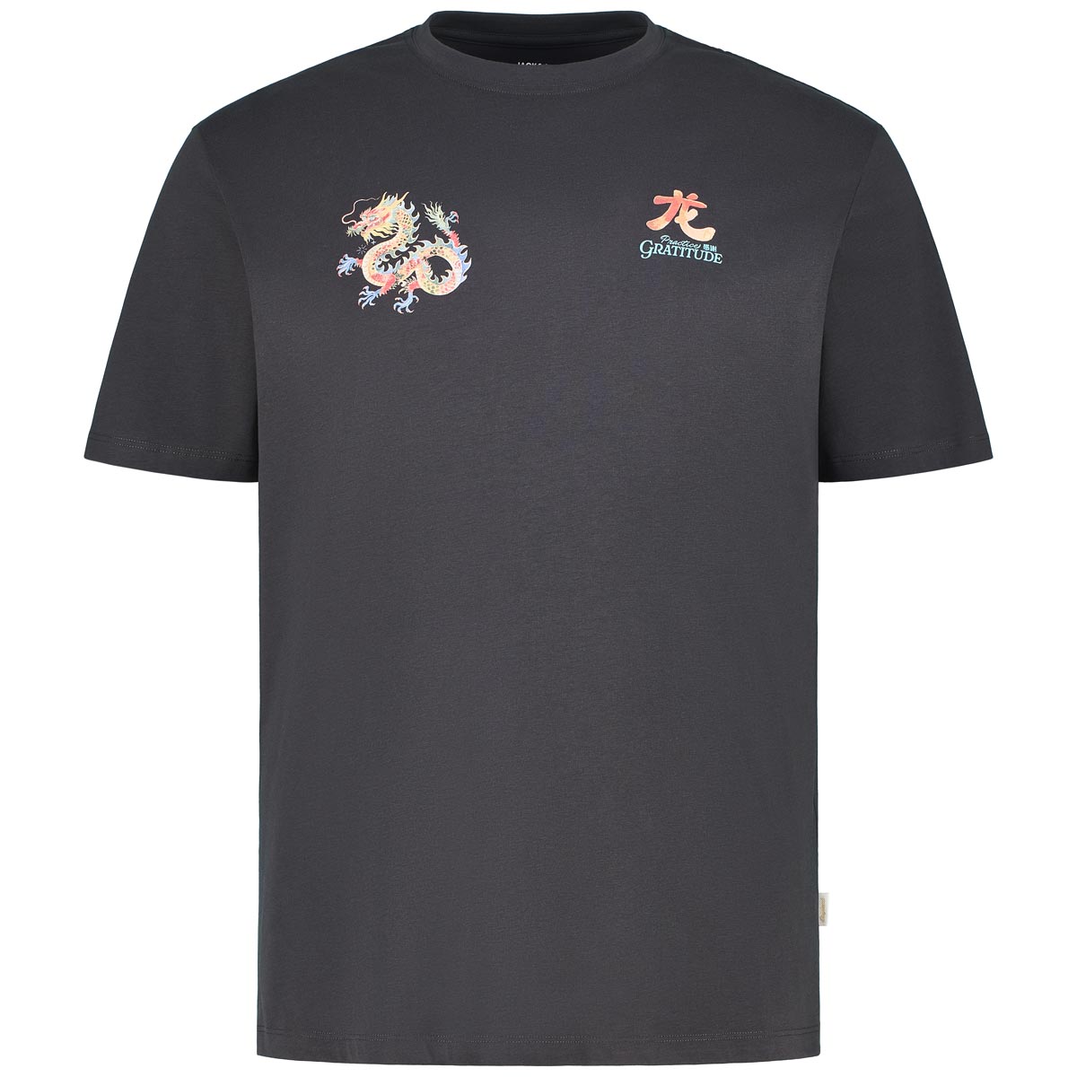 Jack&Jones T-Shirt mit Print auf Vorder- und Rückseite Farbe grau Größe: 8X günstig online kaufen