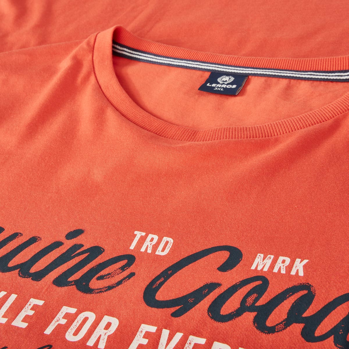 Lerros T-Shirt mit Label-Print orange