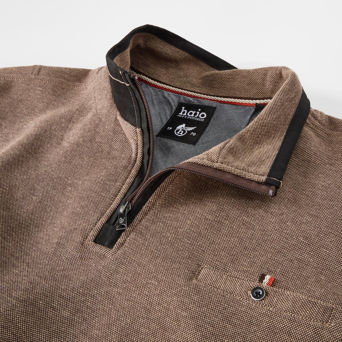 Hajo Sweatshirt mit "Stay Fresh" sand