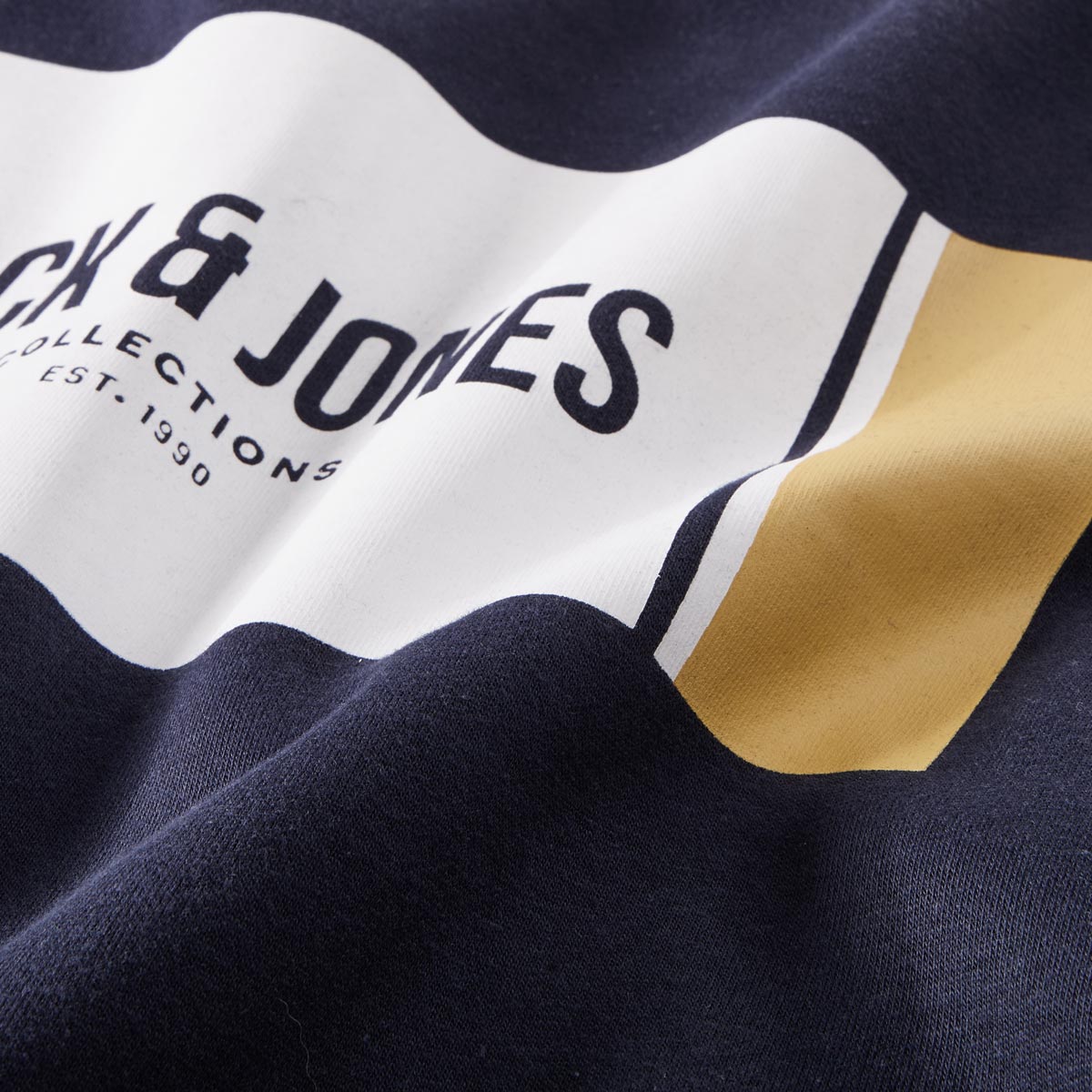 Jack&Jones Sweatshirt mit Label-Print marine