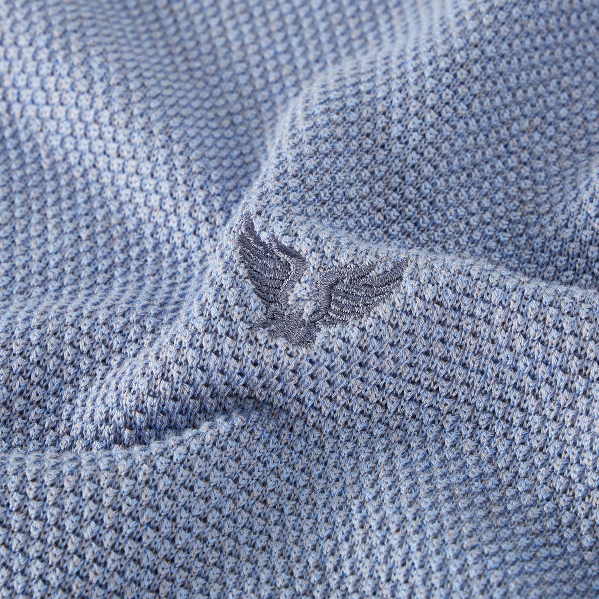 PME LEGEND Pullover aus Materialmix hellblau