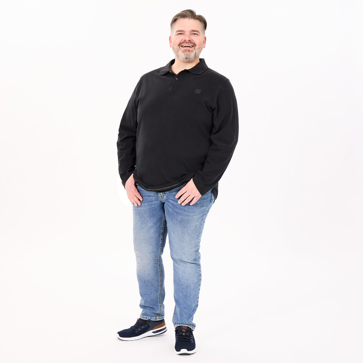 Lerros Poloshirt aus Baumwoll-Jersey schwarz Lerros Poloshirt aus Baumwoll-Jersey schwarz