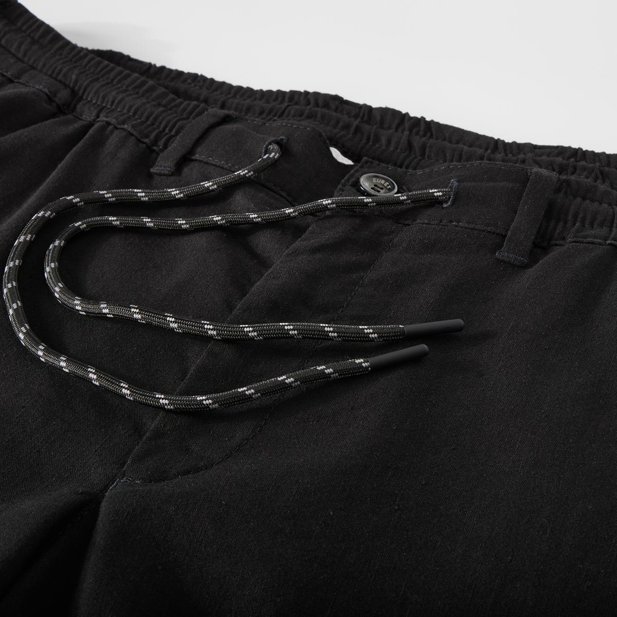 Eurex by Brax Chino mit Leinen "Till", Regular Fit schwarz/schwarz