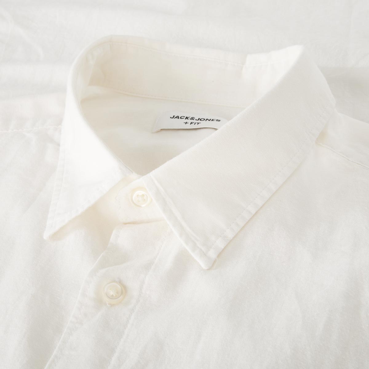 Jack&Jones Freizeithemd mit Leinen weiß