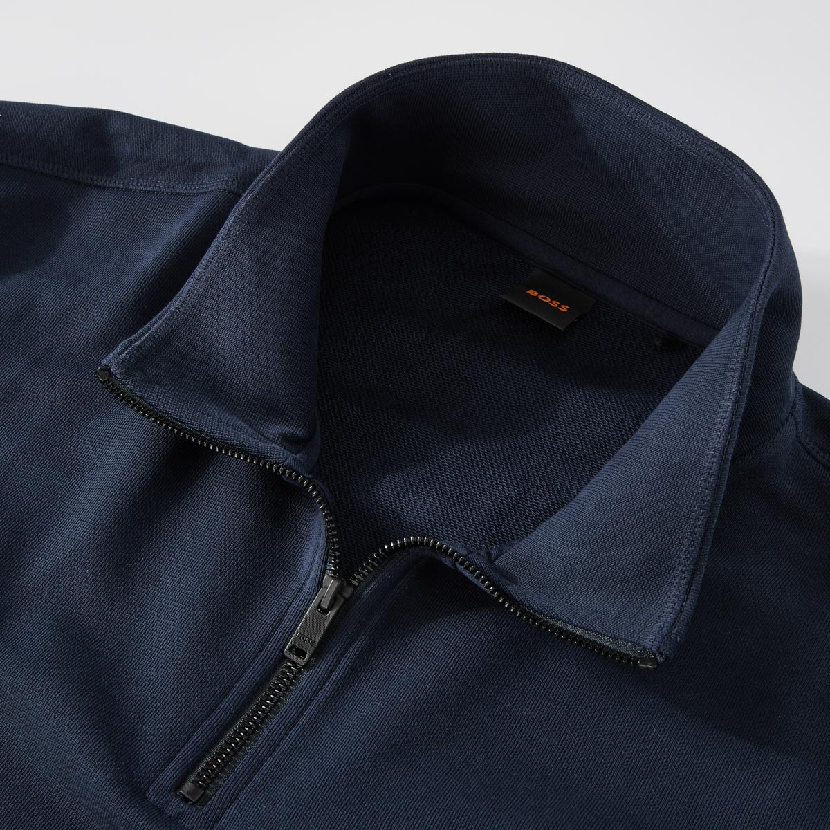 BOSS Sweatshirt aus Baumwolle dunkelblau