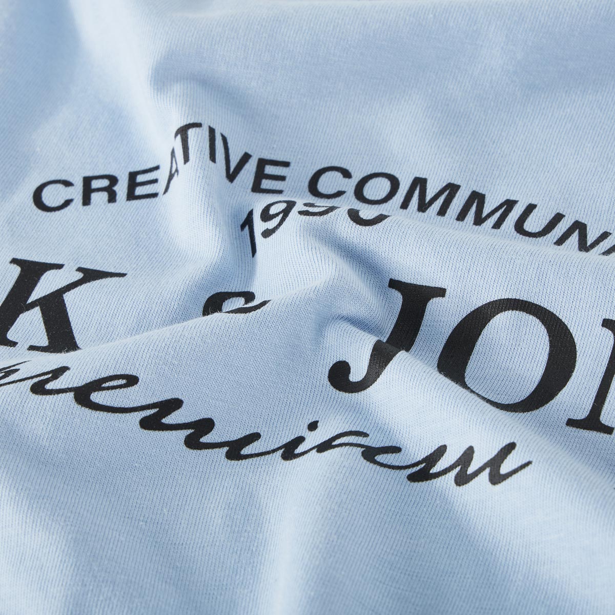 Jack&Jones T-Shirt mit Label-Print hellblau