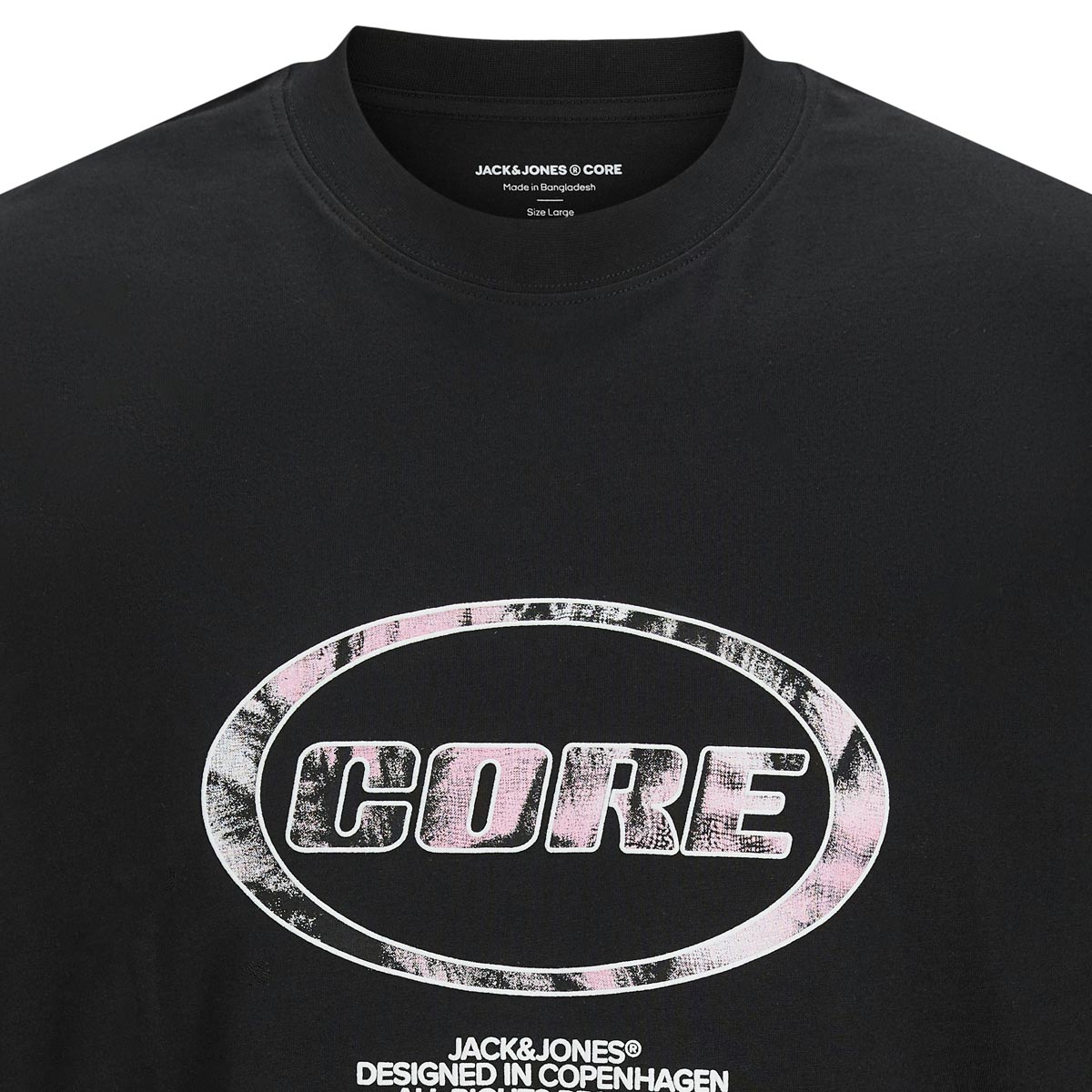 Jack&Jones T-Shirt mit Print Farbe schwarz Größe: 4XL günstig online kaufen