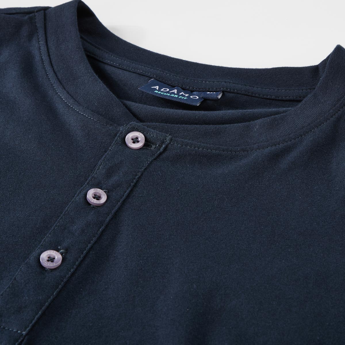 ADAMO Longsleeve mit Serafinokragen dunkelblau