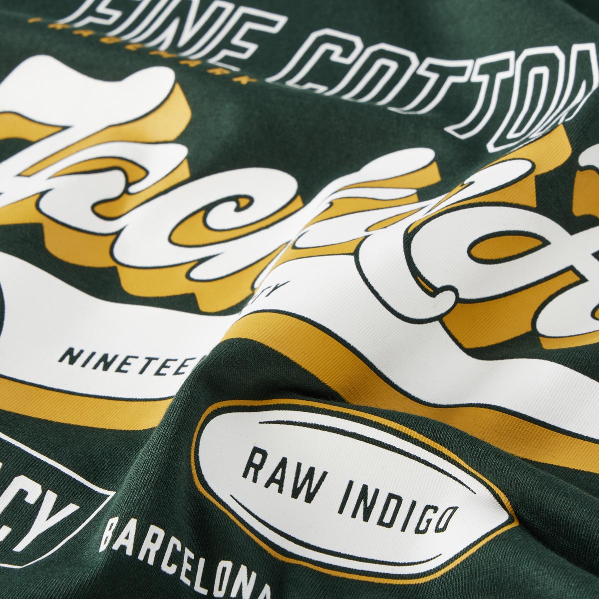 Jack&Jones T-Shirt mit Label-Print dunkelgrün