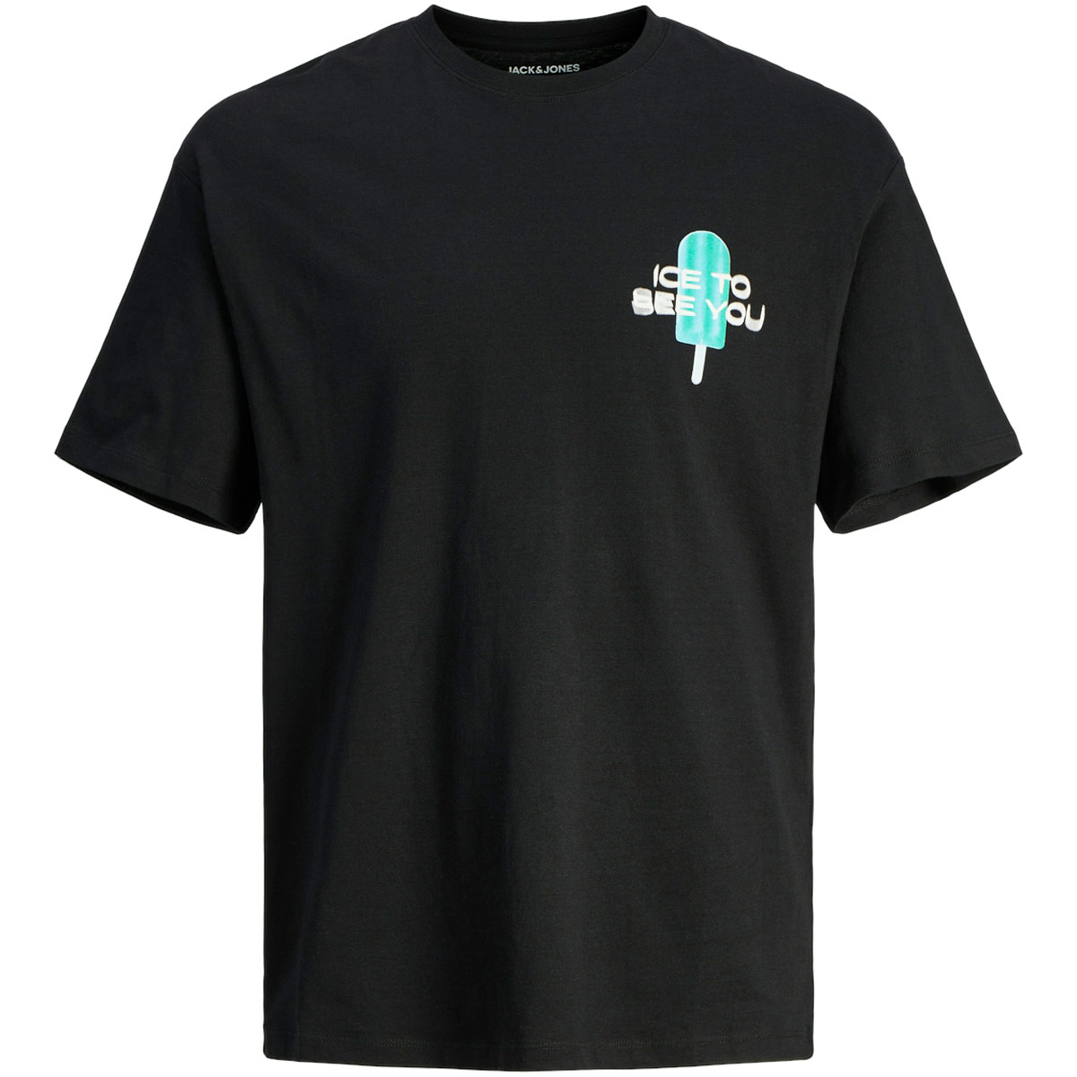 Jack&Jones T-Shirt mit Print auf Vorder- und Rückseite schwarz