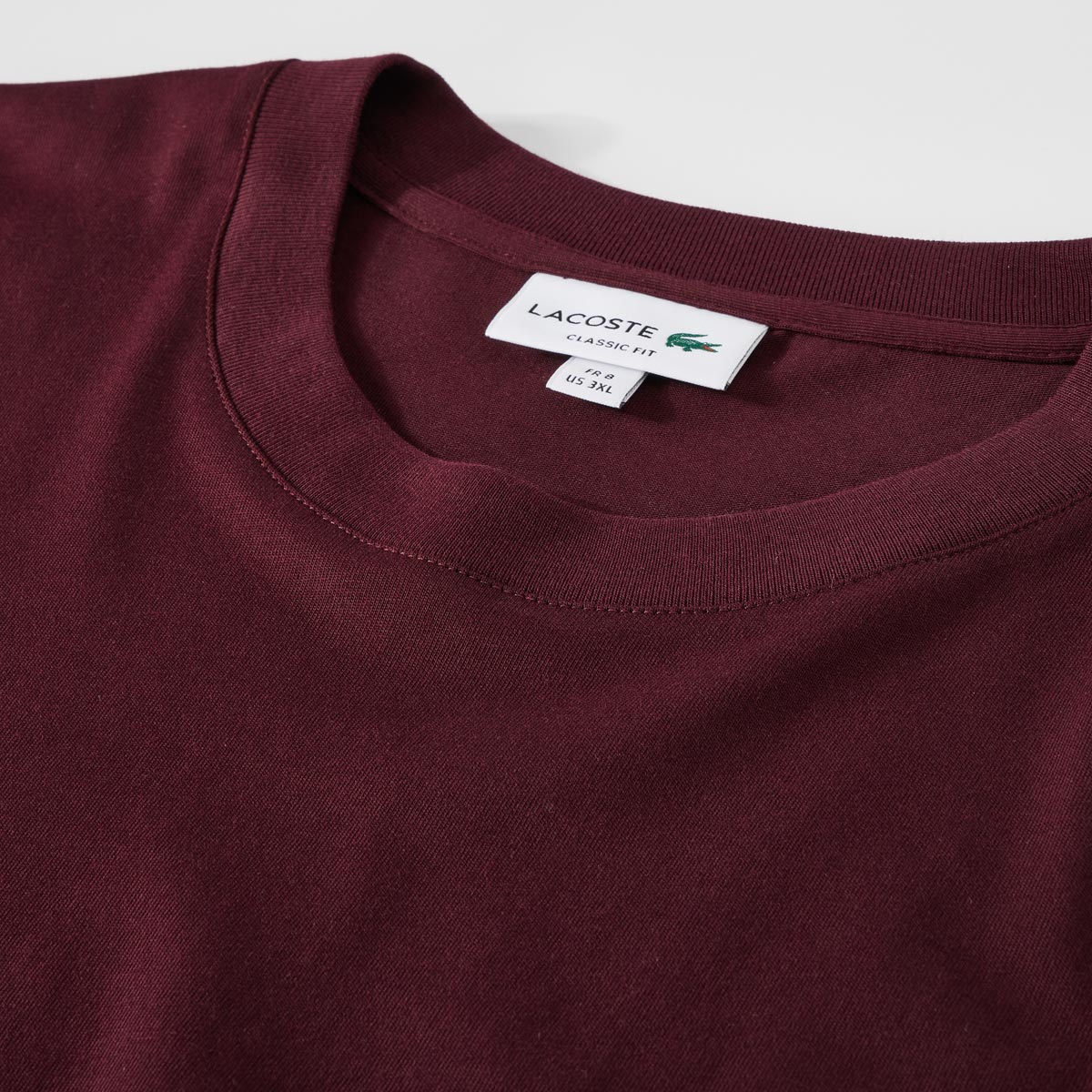 LACOSTE T-Shirt aus Baumwolljersey dunkelrot