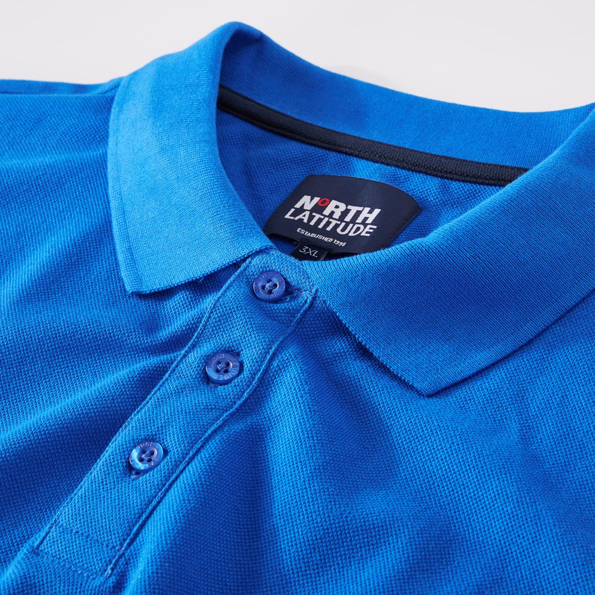 North Poloshirt aus Baumwoll-Piqué royalblau